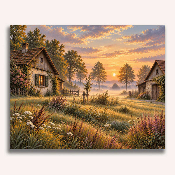 Paint by Numbers - Morning stillness in the country garden