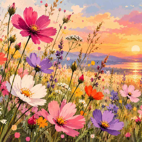 Paint by Numbers - Sunshine magic in the flower meadow