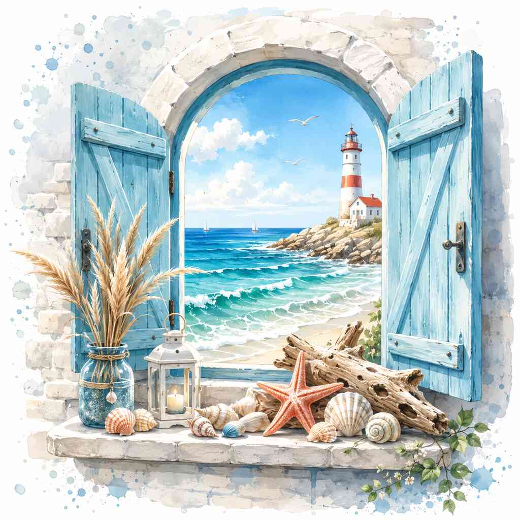Paint by Numbers - Window to the Mediterranean dream