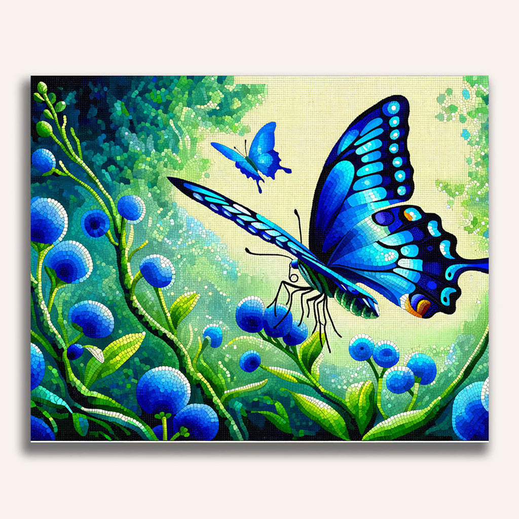 Blue butterfly - Paint by Numbers