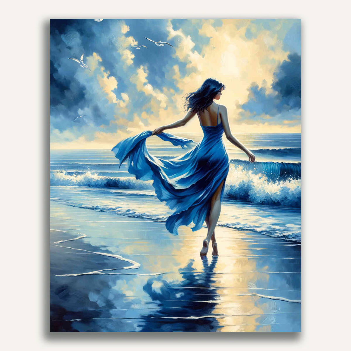 Blue dress - Paint by Numbers