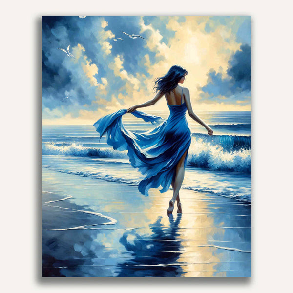 Blue dress - Paint by Numbers