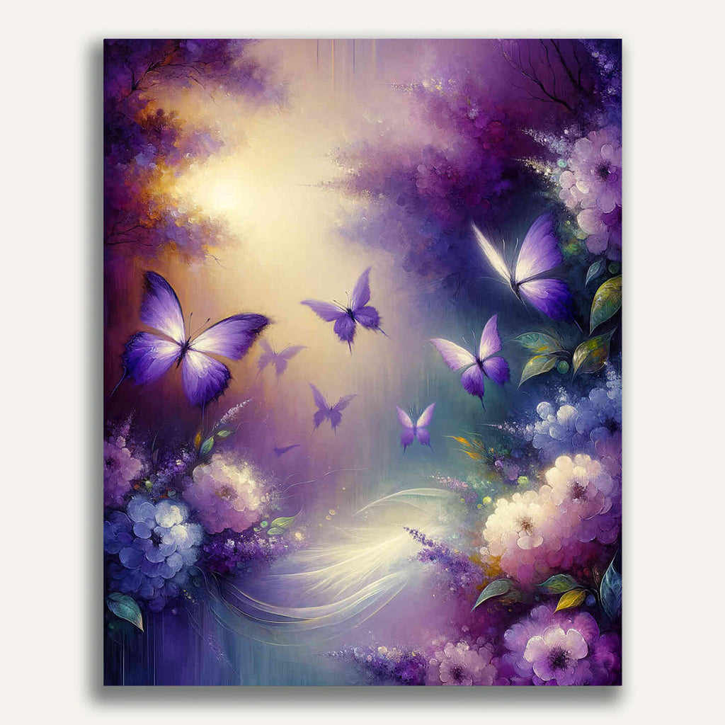 Butterfly in purple - Paint by Numbers