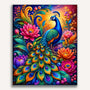 Paint by Numbers - Peacock magic in a sea of colors