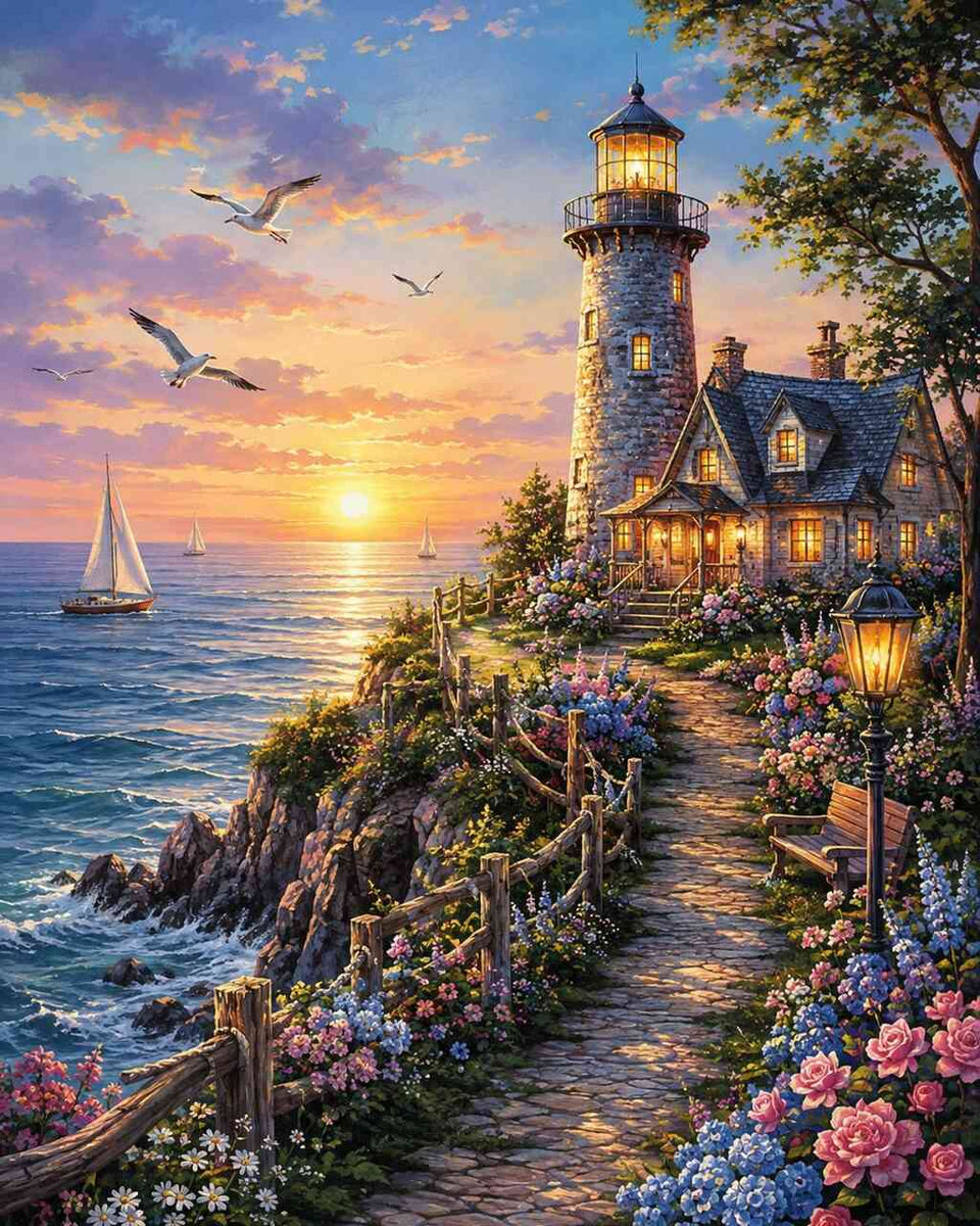Paint by Numbers - Lighthouse of Evening Dreams
