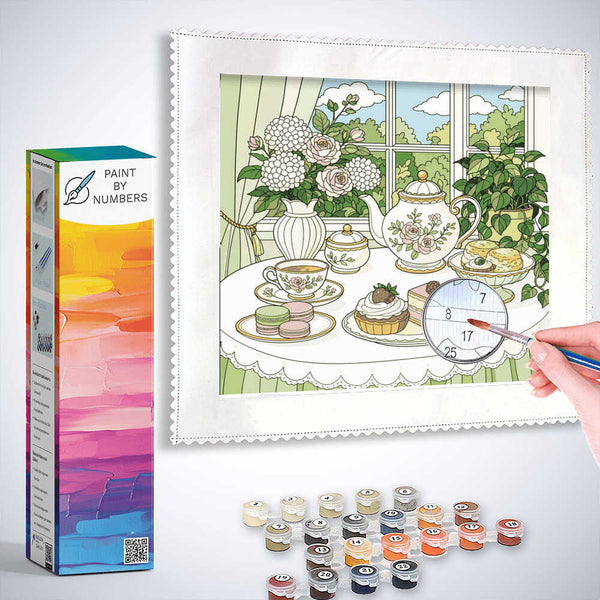 Paint by Numbers - A touch of nostalgia: Tea time in the garden