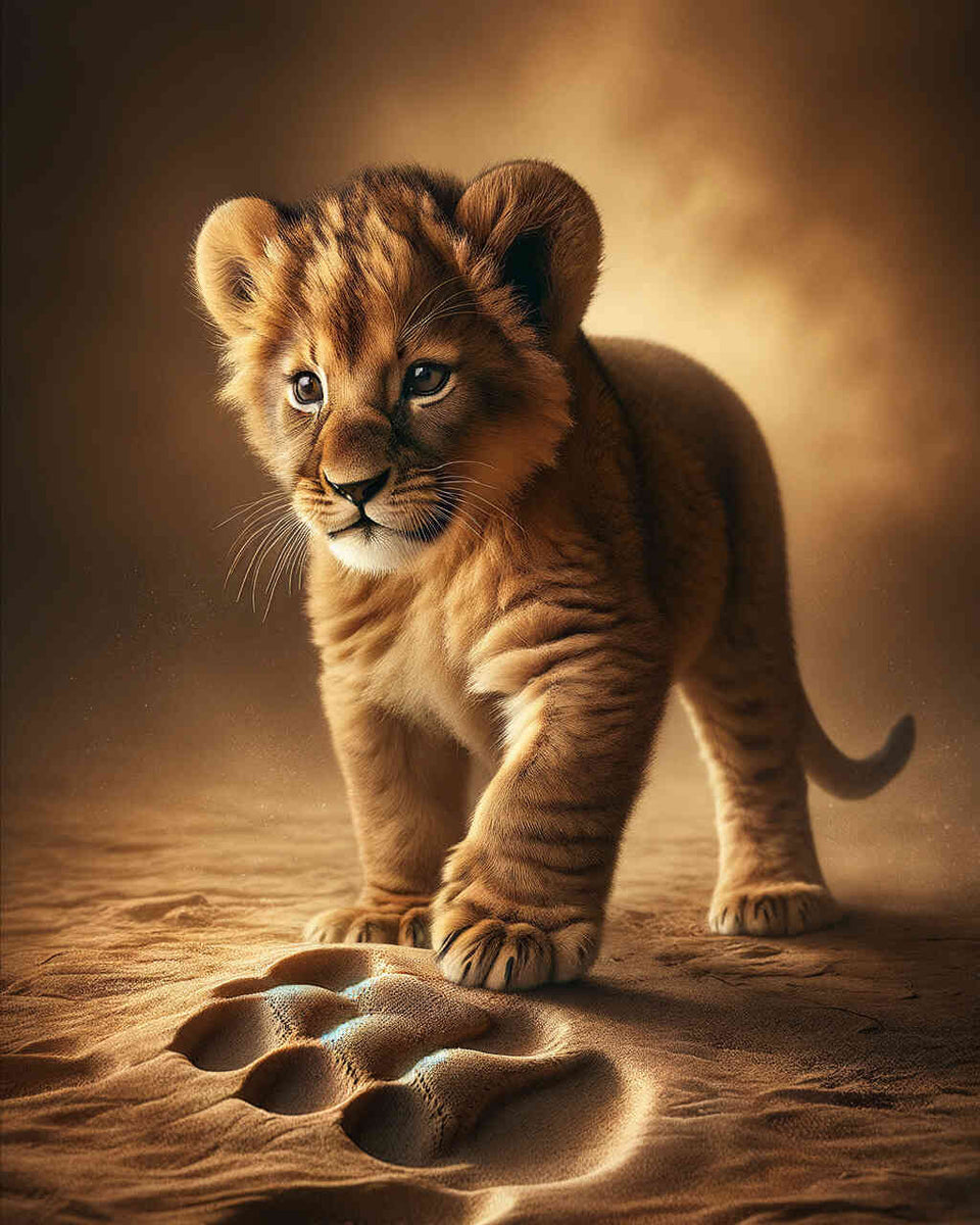 Paint by Numbers - Little lion, big footprint
