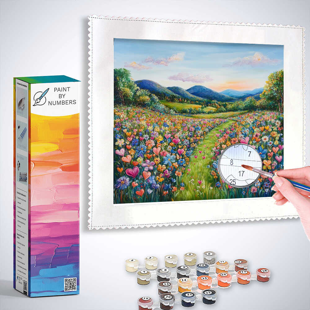 Paint by Numbers - Path of Heart Blossoms
