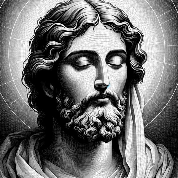 Paint by Numbers - Jesus in black and white