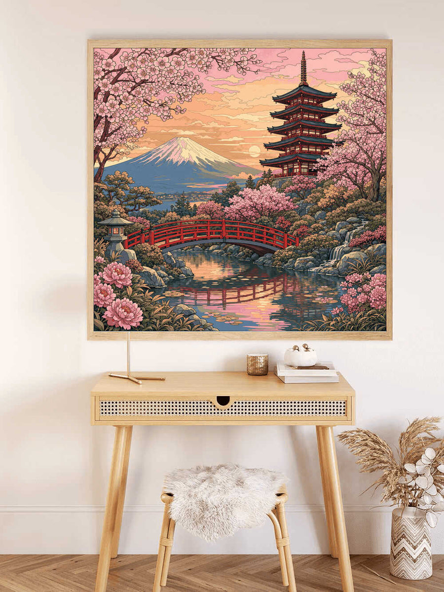 Paint by Numbers - Kirschblütenzauber am Fuji