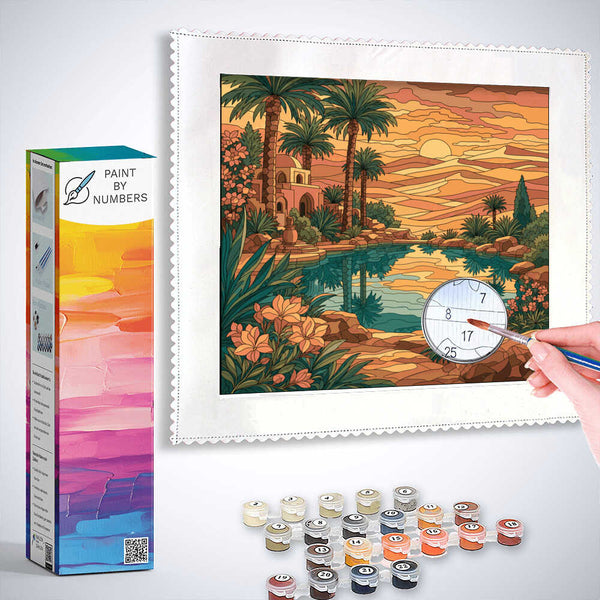 Paint by Numbers - Oasis in golden light