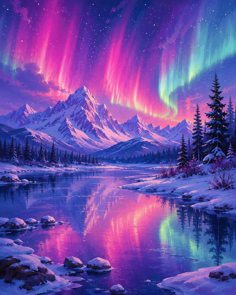 Paint by Numbers - Dance of the Northern Lights