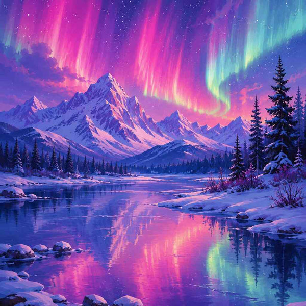 Paint by Numbers - Dance of the Northern Lights
