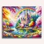 Castle under a rainbow - Paint by Numbers