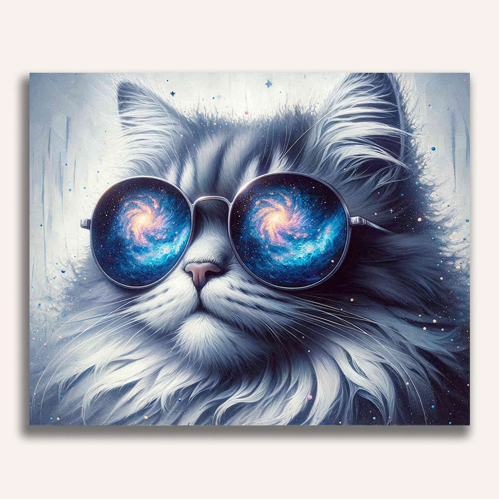 Cat with sunglasses - Paint by Numbers