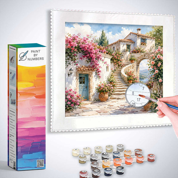 Paint by Numbers - Mediterranean Floral Dreams