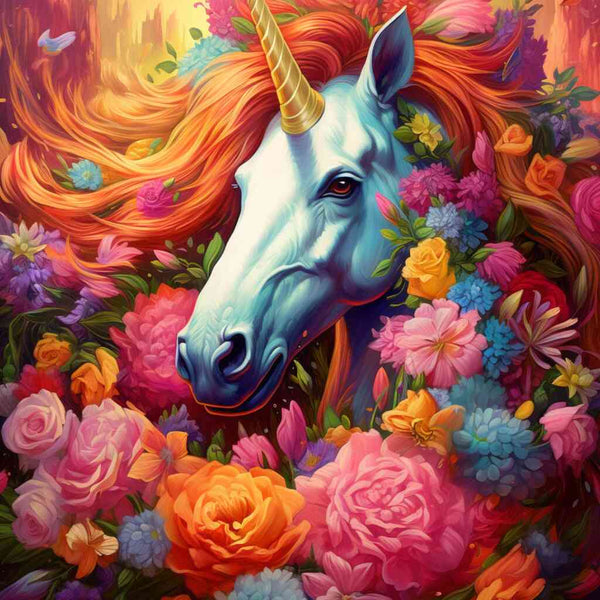 Paint by Numbers - Magic Forest, Golden Unicorn