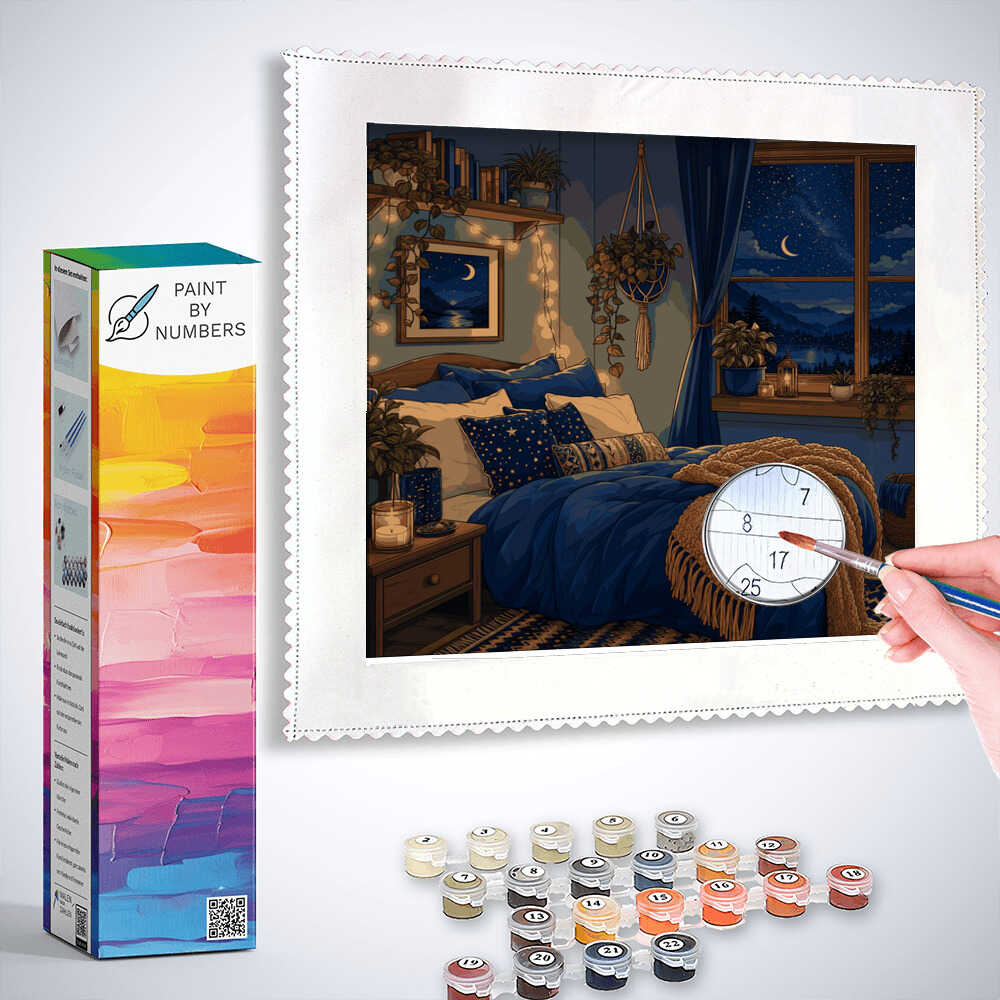 Paint by Numbers - Night magic in the bedroom