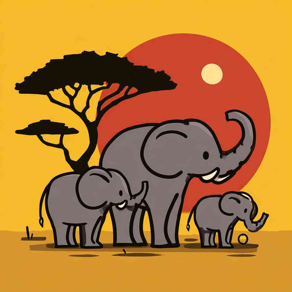 Paint by Numbers - Sunheart of the savannah