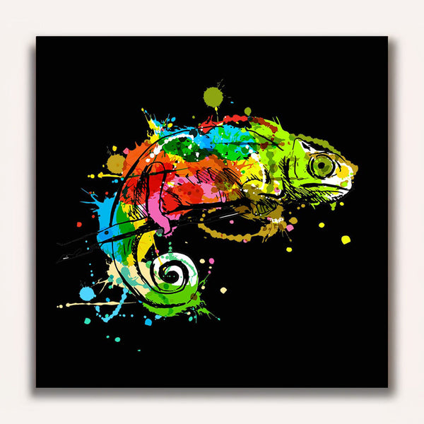 Chameleon, Dark - Paint by Numbers