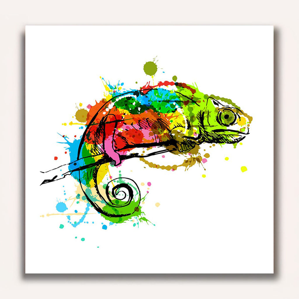 Chameleon, Bright - Paint by Numbers
