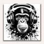 Chimpanzee with headphones - Paint by Numbers