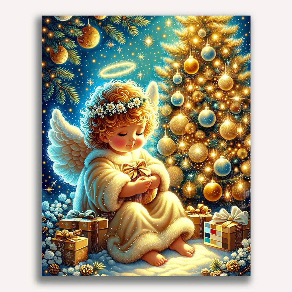 Christmas tree, angel - Paint by Numbers