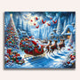 Christmas tree, sleigh - Paint by Numbers