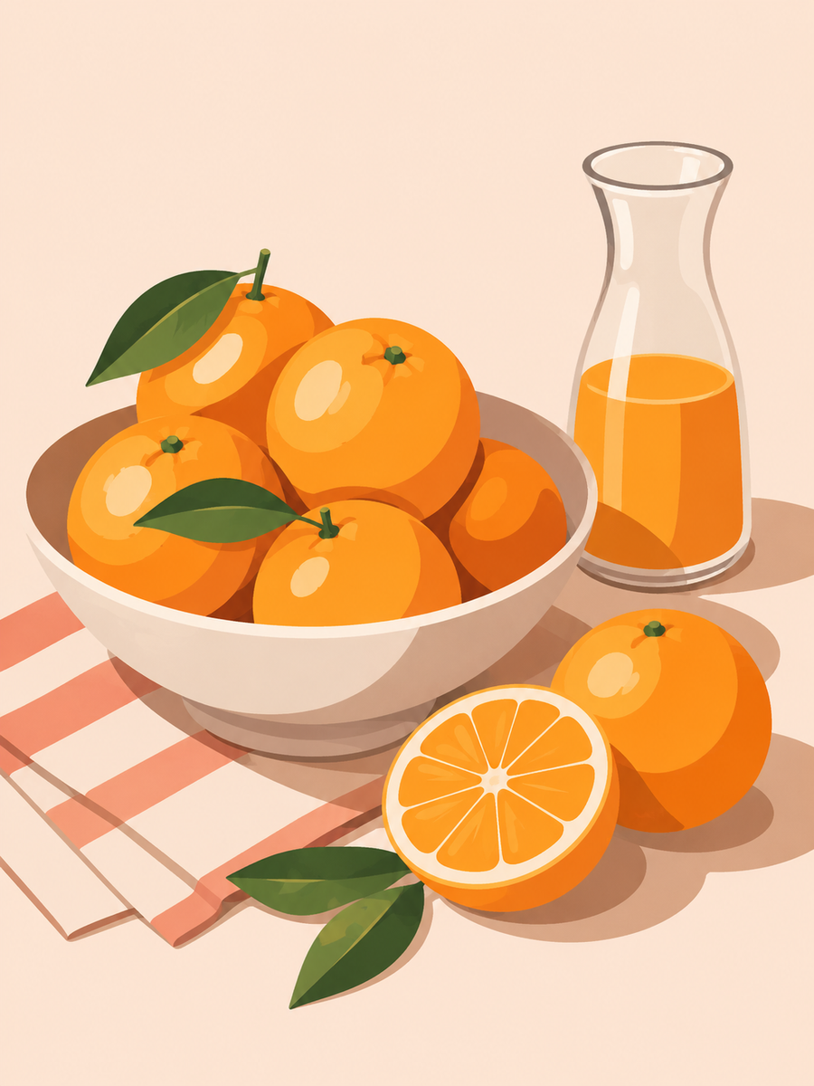 Citrus love, set of 4 - Mini paint by numbers