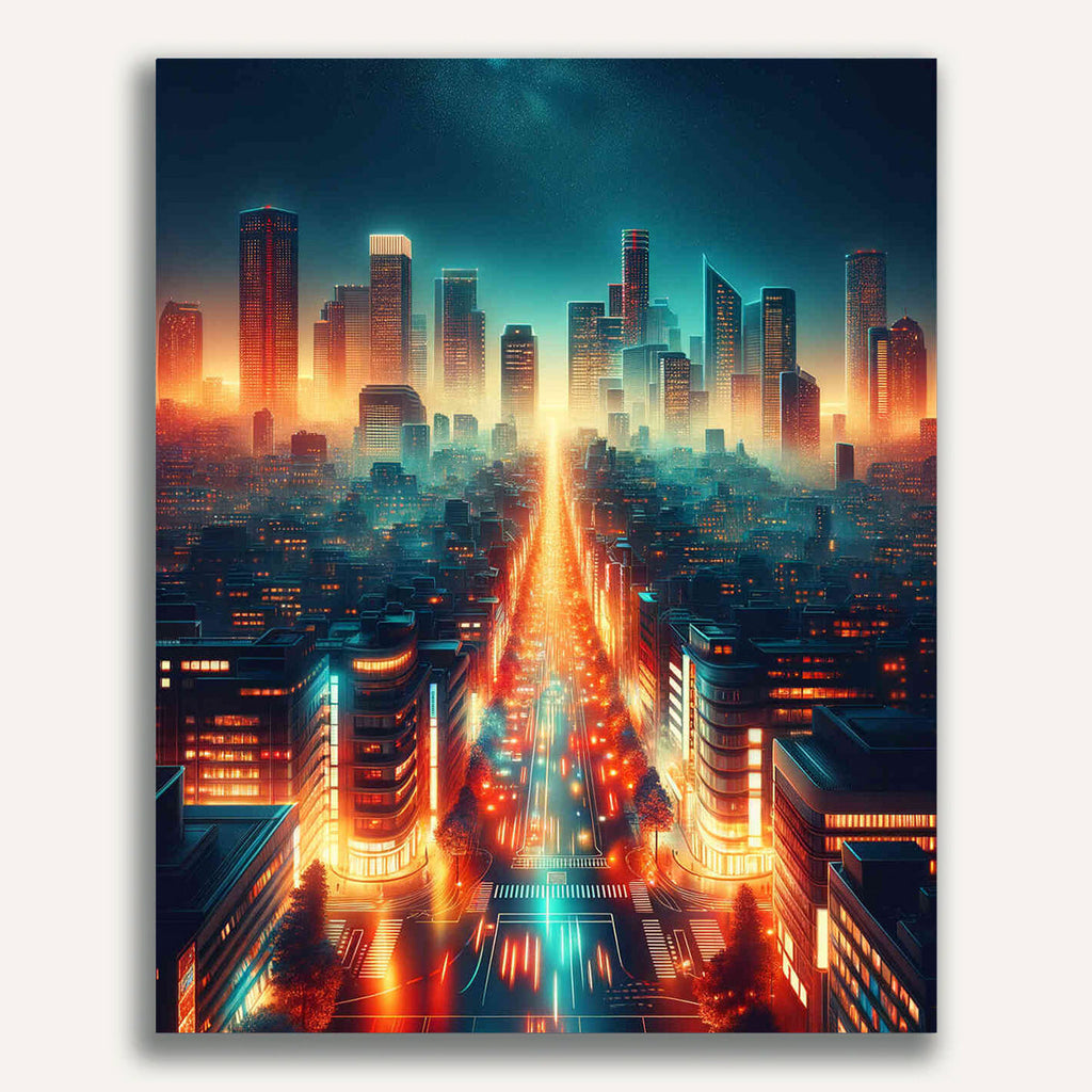 City by night - Paint by Numbers