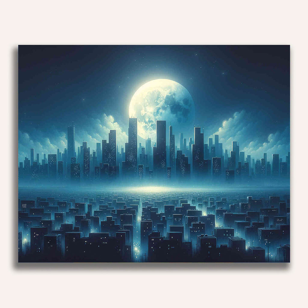 City by moonlight - Paint by Numbers