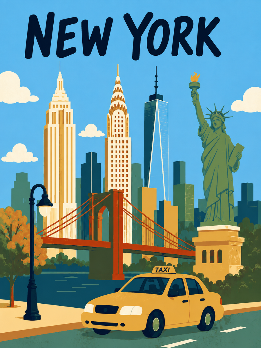 metropolises, set of 4 - Mini paint by numbers