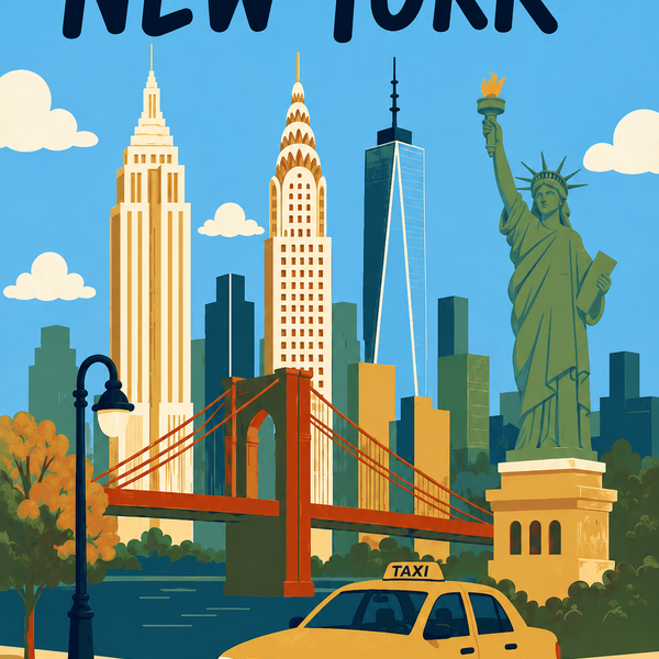 metropolises, set of 4 - Mini paint by numbers