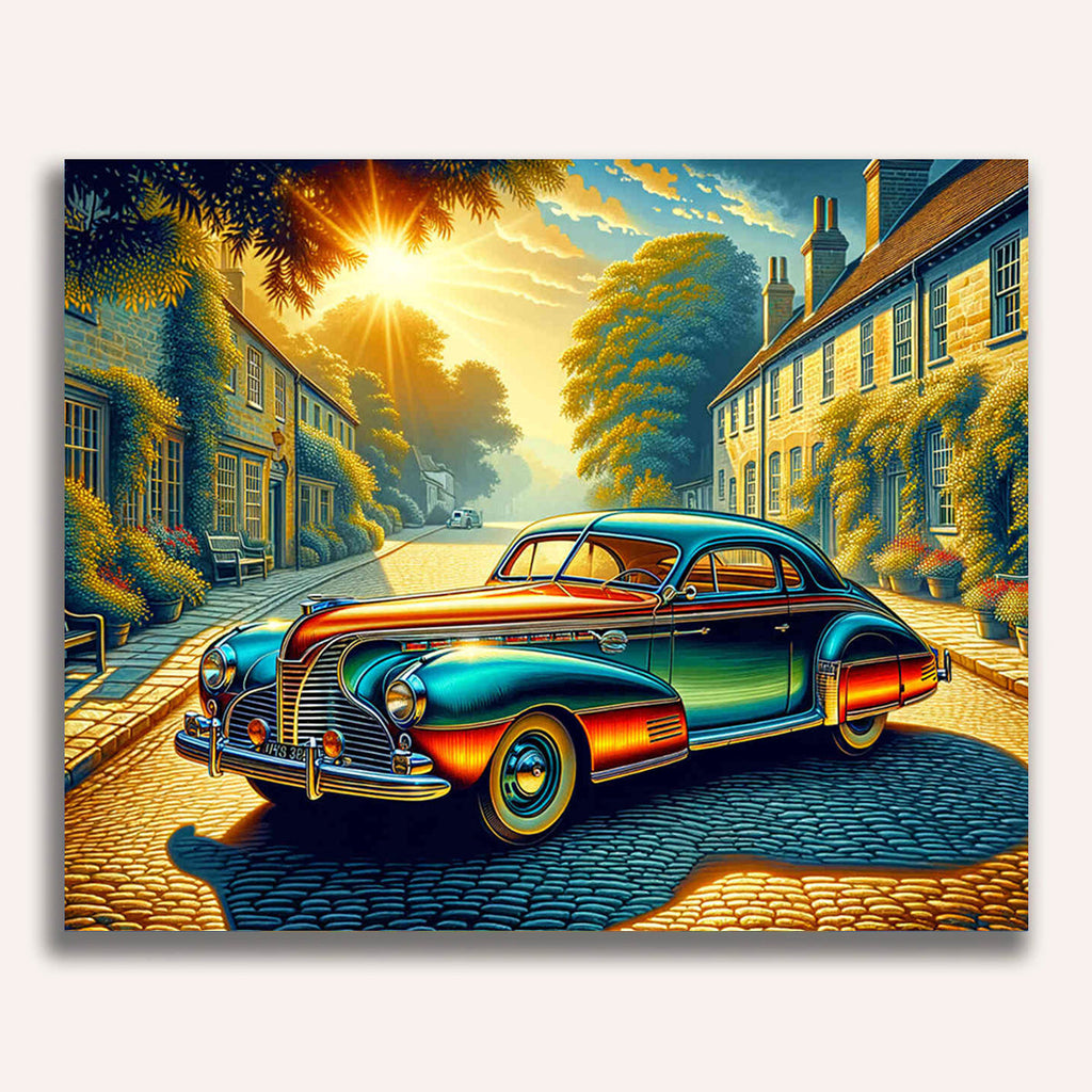 Vintage car, Lateral - Paint by Numbers