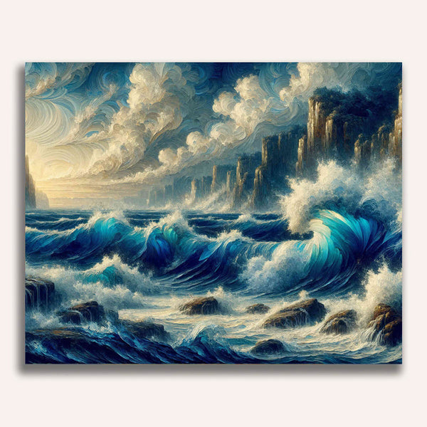 Coast, rough sea - Paint by Numbers