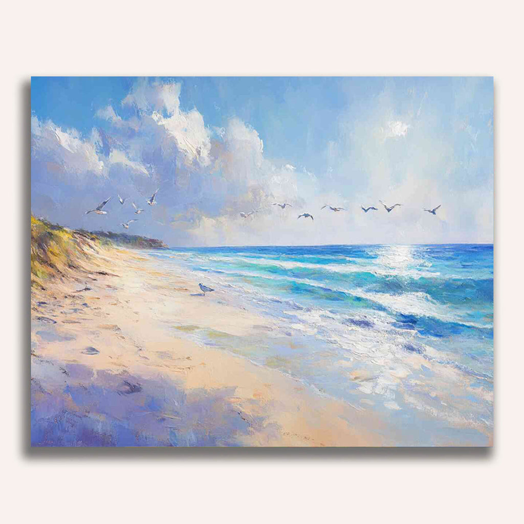 Paint by Numbers - Coastal whispers, seagull flight
