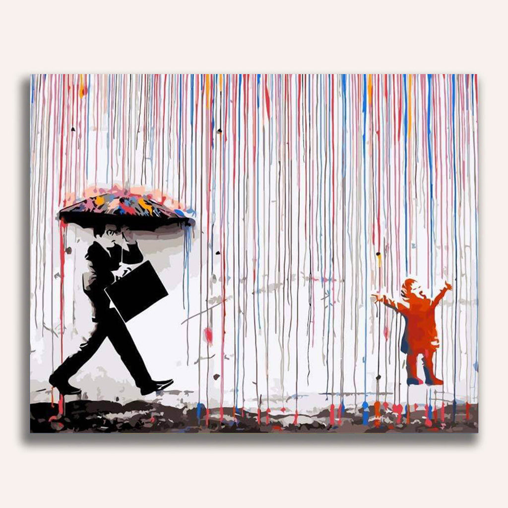Colored rain - Banksy