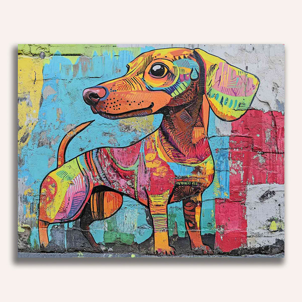Paint by Numbers - Colorful Awakening, Dachshund
