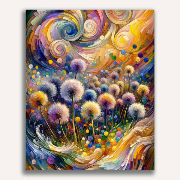 Colorful dandelions - Paint by Numbers