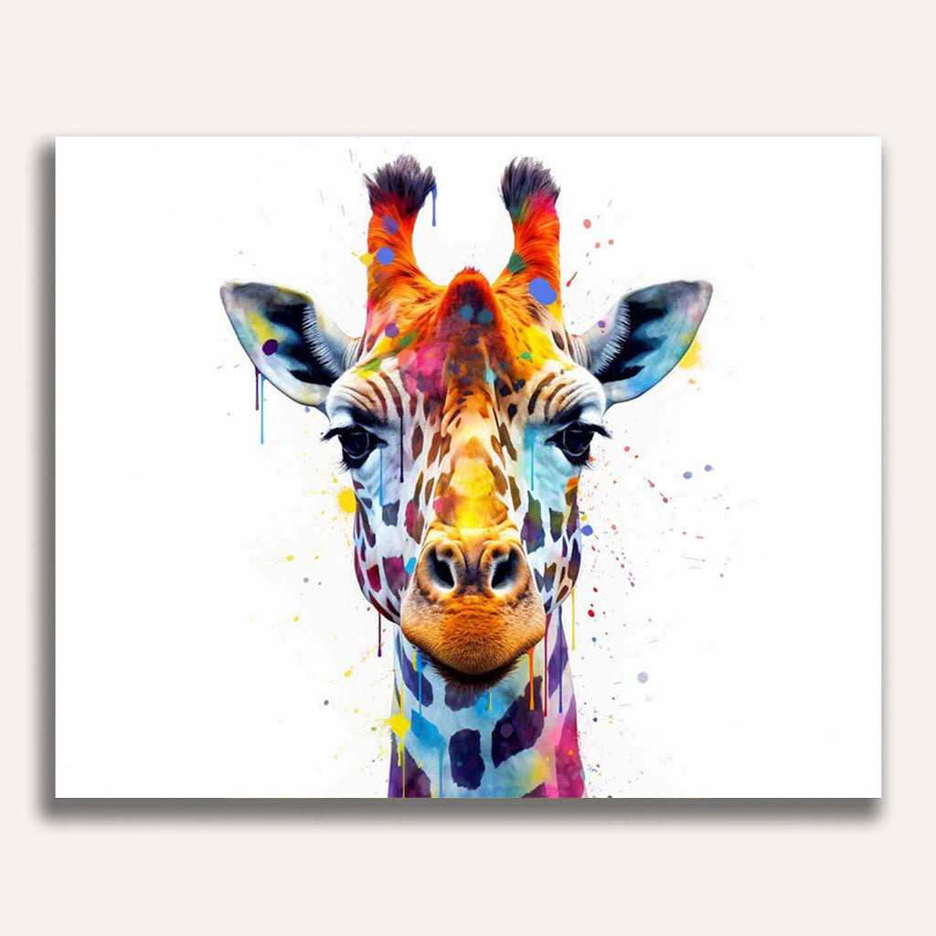 Paint by Numbers - Colour explosion in the animal kingdom, giraffe
