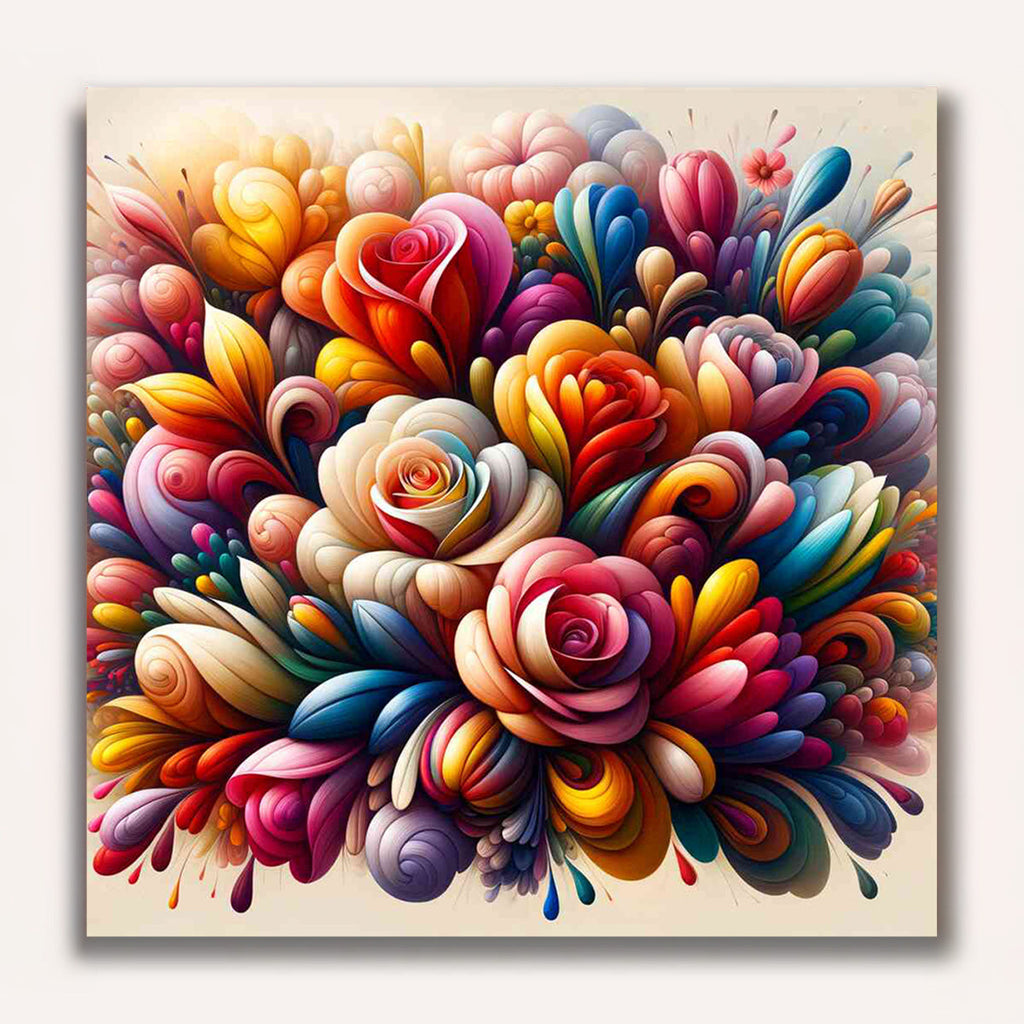 Paint by Numbers - Colourful emotions, flower world