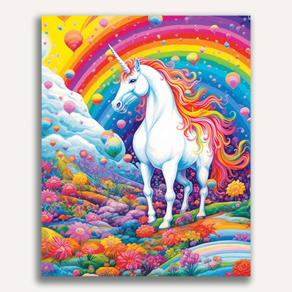 Paint by Numbers - Colourful fantasy, unicorn rainbow