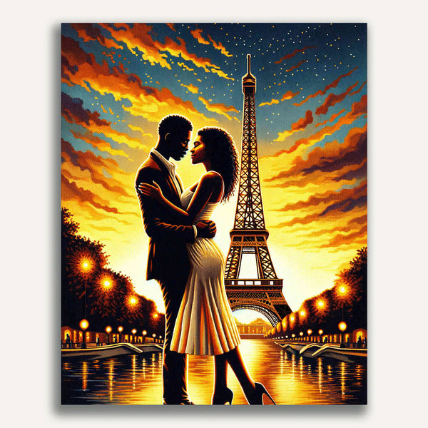 Couple in Paris - Paint by Numbers