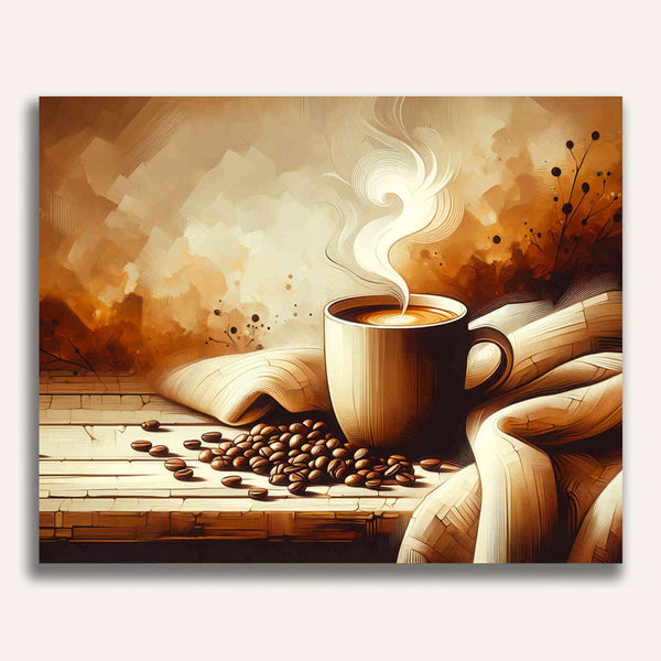 Cup with coffee - Paint by Numbers