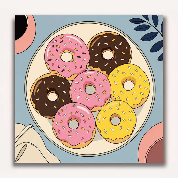 Paint by Numbers - Sweet Temptation – Joyful Donut Symphony