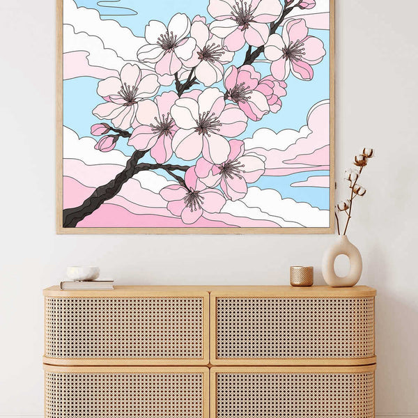 Paint by Numbers - Spring magic: Cherry blossoms in the sky