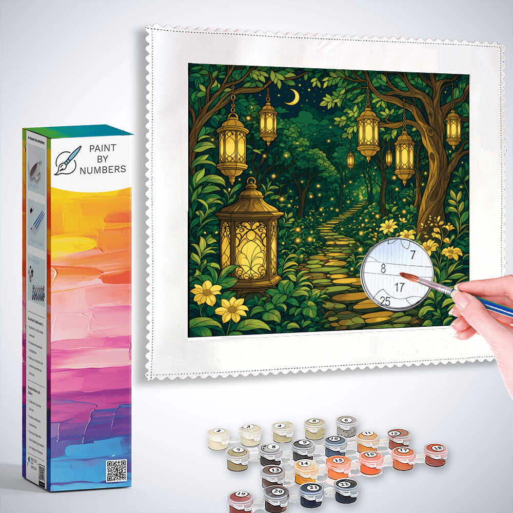 Paint by Numbers - Magical Path in the Lantern Forest