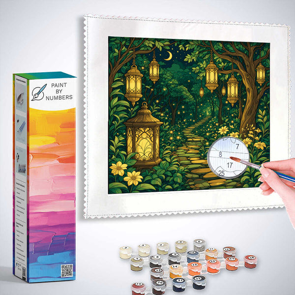 Paint by Numbers - Magical Path in the Lantern Forest