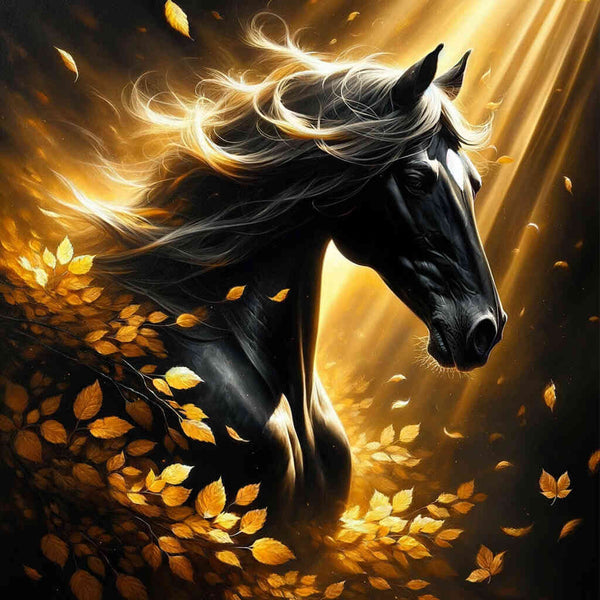 Paint by Numbers - Bold Black Horse