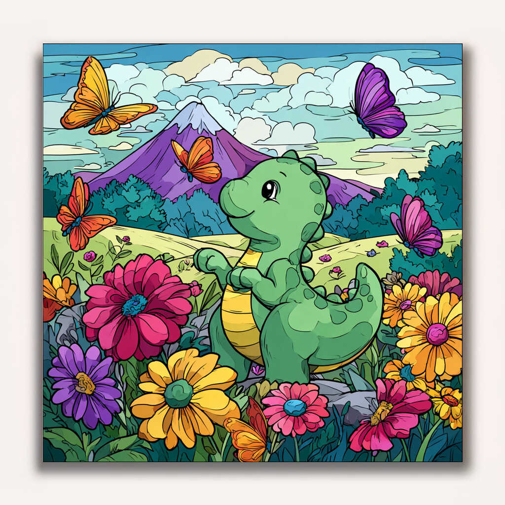 Paint by Numbers - Spring dream in Dino Land